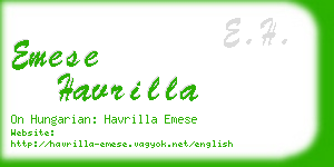 emese havrilla business card